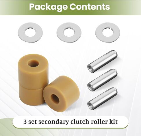 Secondary Clutch Roller Kit 3 Pcs, Replace for 417127016 420629192 420227946, Compatible with Cam-Am Maverick X3 2017-2023, Maverick Sport 1000R, Commander 1000R, Defender Max HD10 in Saudi Arabia