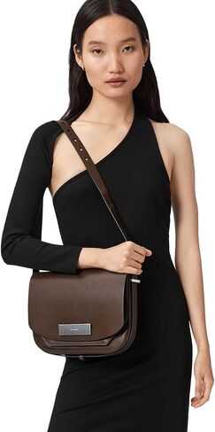 حقيبة AllSaints Etta Satchel Fango باللون البني W338XD مقاس واحد in Saudi Arabia