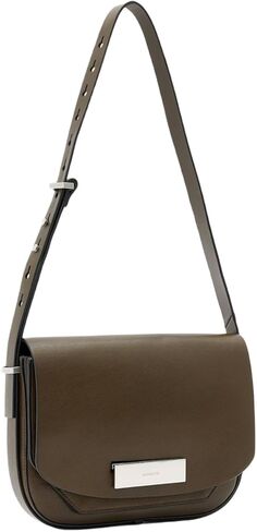 حقيبة AllSaints Etta Satchel Fango باللون البني W338XD مقاس واحد in Saudi Arabia
