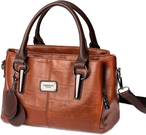 حقائب اليد والمحافظ للنساء حقيبة حمل جلدية نباتية مع مقصورات سستة الكتف حقيبة كروسبودي حقيبة تحت الإبط حقائب للنساء in Kuwait