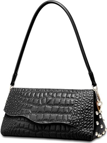 BOYATU Genuine Leather Shoulder Bags for Women: Leather Crocodile Pattern Purse - Ladies Satchel Crossbody Handbags Travel in Saudi Arabia