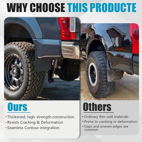 اللوحات الطينية لسيارة Ford F150 04-14 بدون مشاعل حاجز (غير متوافقة مع Ford Raptor)، واقيات رذاذ العجلات، واقيات الطين الخارجية، طقم الجسم، أمامي وخلفي 4 قطع 4L3Z-16A550-CAA 4L3Z-16A550-HAA in Kuwait