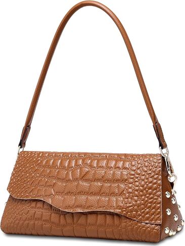 BOYATU Genuine Leather Shoulder Bags for Women: Leather Crocodile Pattern Purse - Ladies Satchel Crossbody Handbags Travel in Saudi Arabia