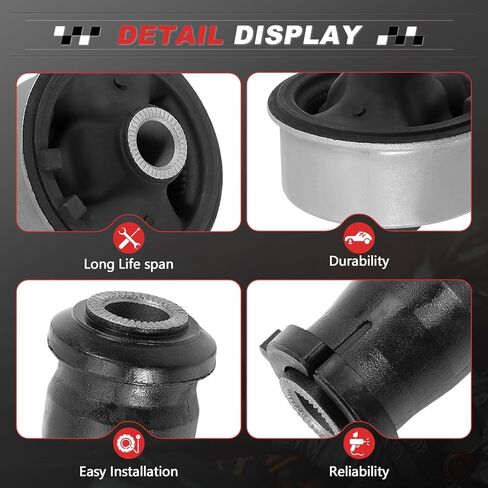 2 Pair Front Lower Rearward Suspension Control Arm Bushing for Corolla 2003-2019 Matrix 2003-2014 Vibe 2003-2008 Replace 48654-12120, 48655-12170, 48654-12090 in Saudi Arabia