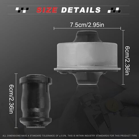 2 Pair Front Lower Rearward Suspension Control Arm Bushing for Corolla 2003-2019 Matrix 2003-2014 Vibe 2003-2008 Replace 48654-12120, 48655-12170, 48654-12090 in Saudi Arabia