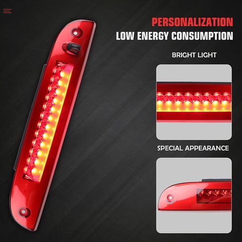 LED Third 3rd Brake Light assembly fit for Ford Escape 2008-2012，for Explorer 02-12，for Mercury Mariner 08-11,for Mountaineer 02-10, Rear Cargo light Lamp High Mount Stop Lamp (Red Lens) in Saudi Arabia
