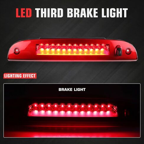 LED Third 3rd Brake Light assembly fit for Ford Escape 2008-2012，for Explorer 02-12，for Mercury Mariner 08-11,for Mountaineer 02-10, Rear Cargo light Lamp High Mount Stop Lamp (Red Lens) in Saudi Arabia