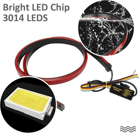 MDEOOSKY LED شريط ضوء الفرامل الفرامل الثالثة DC 12V شريط ضوء تحذير القيادة بدوره 40 بوصة، بديل لشاحنة بيك اب VAN RV SUV Bus Cargo in Saudi Arabia