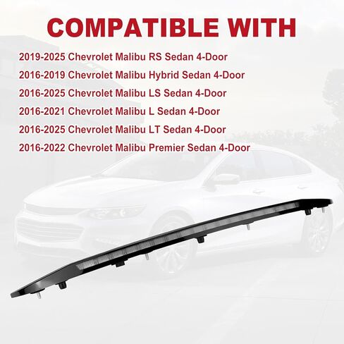 Third 3rd Brake Light Assembly Compatible with Chevrolet Malibu 2016 2017 2018 2019 2020 2021 2022 2023 2024 2025 Rear Center High Mount Stop Light Chevy Lamp Parts Replaces 42795725 in Saudi Arabia