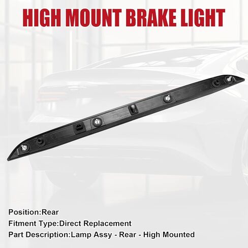Third 3rd Brake Light Assembly Compatible with Chevrolet Malibu 2016 2017 2018 2019 2020 2021 2022 2023 2024 2025 Rear Center High Mount Stop Light Chevy Lamp Parts Replaces 42795725 in Saudi Arabia