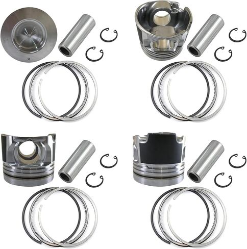 4 PCS 4JJ1 Piston+Piston Rings For Isuzu 4JJ1 4JJ1T 4JJ1X Engine NPR NQR NHR NKR ELF Truck Pickup Piston Height 78.4mm（Ring:2.0H×1.5×3.0mm) STD 4JJ1 piston Rings set 8-98192-926-0 8981929260 in Saudi Arabia