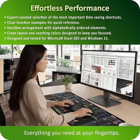The Ultimate Desk Pad for Microsoft Excel– XXL Mousepad with Excel & Windows 11 Shortcuts | Excel Cheat Sheet Desk Pad for All Skill Levels | for Microsoft 365 for PC in Saudi Arabia