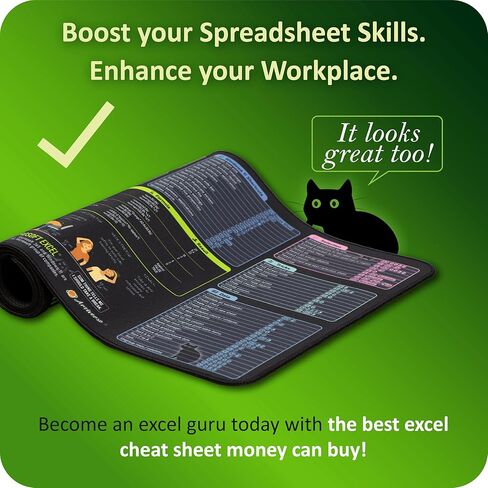 The Ultimate Desk Pad for Microsoft Excel– XXL Mousepad with Excel & Windows 11 Shortcuts | Excel Cheat Sheet Desk Pad for All Skill Levels | for Microsoft 365 for PC in Saudi Arabia
