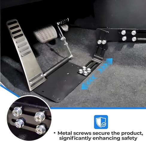 Portable Left Foot Accelerator Pedal for Disabled or Injured Drivers – Adjustable Gas Pedal with Quick Release & Footrest – All-Metal, Fits Most Vehicles in Saudi Arabia