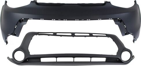 Garage-Pro Front Bumper Cover Set For Kia Soul 2014-2016 Two Tone Paint Upper, Primed, Lower, Textured, CAPA in Saudi Arabia