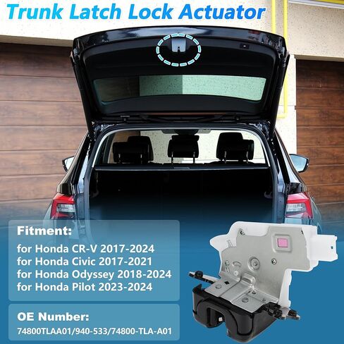 Rear Trunk Latch Lock Actuator for Honda CR-V Civic Odyssey Pilot 2017-2024 74800TLAA01 Liftgate Hatch Tailgate Latch Actuator Rear Deck Lid Lock in Saudi Arabia