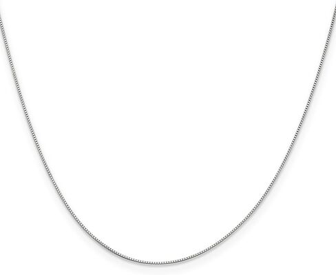 IceCarats 14K الذهب الأبيض الصلب 0.5 ملم مربع ربط سلسلة قلادة 20 بوصة in Kuwait