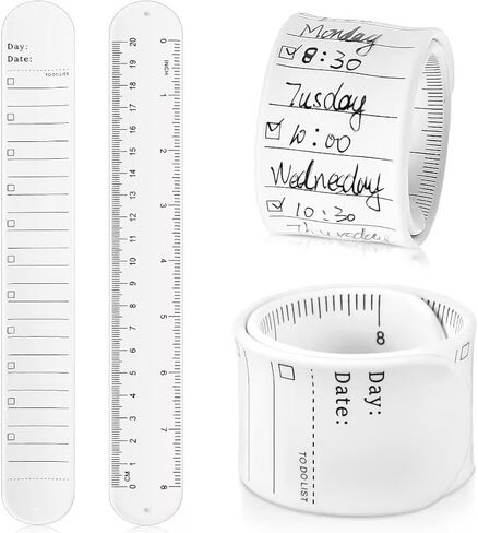 Beige Silicone Memo Wrist Band, Reusable Memo Wristband Wearable Slap Bracelets Wrist Strap Waterproof Writable Erasable Wrist Strap Wearable Memo Watchband for Daily Planning Learning Tasks Memo in Saudi Arabia