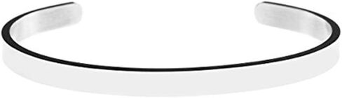 Gorgeous Chic 4mm Women's Classic Plain Sterling Silver Bangle Bracelet in Saudi Arabia