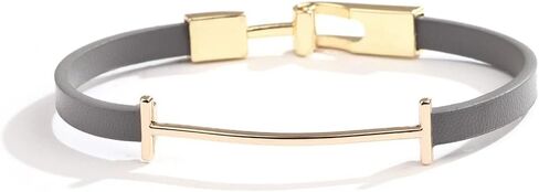 Leather Bracelets For Women Trendy, Man Gold Bangles Bracelet Initial I Cute Stackable Hand Chain Rubber Bands Elegatto Mother Jewelry Gift in Saudi Arabia