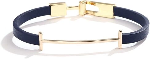Leather Bracelets For Women Trendy, Man Gold Bangles Bracelet Initial I Cute Stackable Hand Chain Rubber Bands Elegatto Mother Jewelry Gift in Saudi Arabia