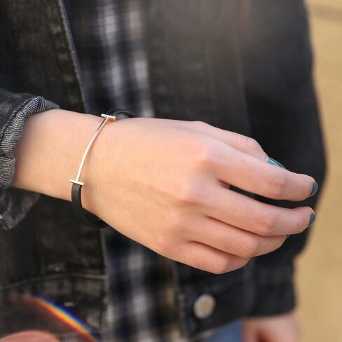 Leather Bracelets For Women Trendy, Man Gold Bangles Bracelet Initial I Cute Stackable Hand Chain Rubber Bands Elegatto Mother Jewelry Gift in Saudi Arabia