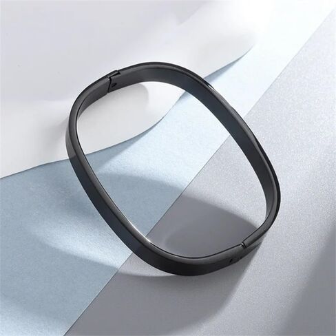 Stainless Steel Glossy Square Bracelet Men's Cuff Bangles Women's Couple Trendy Jewelry Gift in Saudi Arabia