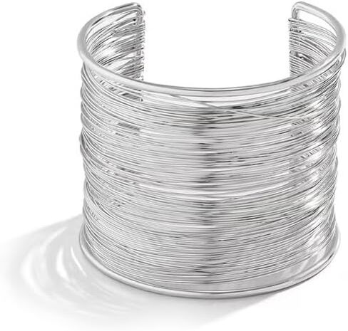 OIDIMS Wide Wire Cuff Chunky Bracelets for Women Bohemian Open Cuff Bangles Adjustable Wrist Cuff Trendy Boho Arm Bracelets for Ladies Multi-layer Cross Fashion Jewelry Gift in Saudi Arabia