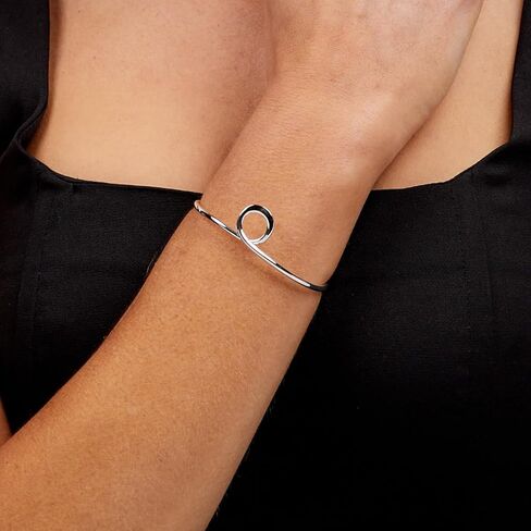 Gorgeous Women's Silver Bracelet | Plain 925 Sterling Silver Bangle Bracelet in Saudi Arabia