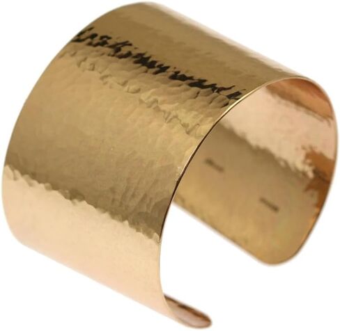 1 3/4 Inch Wide Hammered Bronze Cuff Bracelet in Saudi Arabia