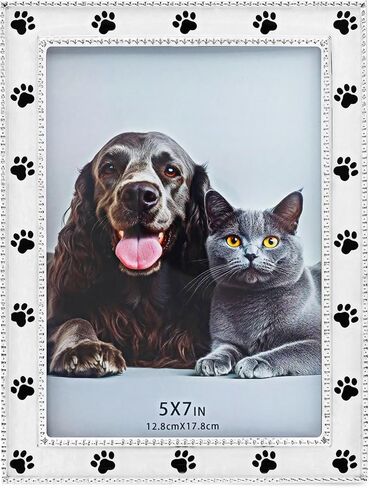 Dog Picture Frame - 5x7 Metal Cute Picture Frames,Pet Memorial Gifts for Dogs Perfect for Home Decor, Office Desk & Gifting to Pet Lovers in Saudi Arabia