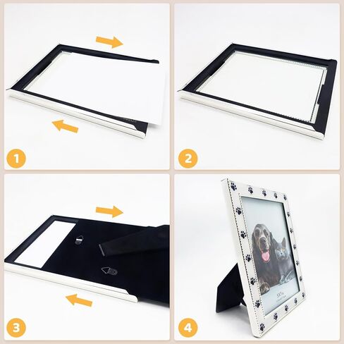 Dog Picture Frame - 5x7 Metal Cute Picture Frames,Pet Memorial Gifts for Dogs Perfect for Home Decor, Office Desk & Gifting to Pet Lovers in Saudi Arabia