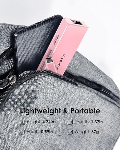 LENTION USB C Hub with 4K HDMI Output(4K@60Hz), 4 USB 3.0, Type C Charging Dongle Compatible 2023-2016 MacBook Pro, New Mac Air, Steamdeck, Type C Devices, Stable Driver Adapter (CB-C35sH, Space Gray) in Kuwait