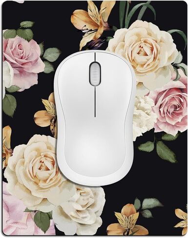 Small Mouse Pad 3 Pack, Mini Mouse Pads for Wireless Mouse and Laptop Computer, Portable Mousepad with Non-Slip Rubber Base & Waterproof Surface - Black -5.5 x 7 in in Saudi Arabia