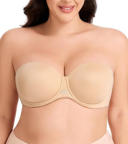 Strapless Bra Underwire No Slip Full Figure Supportive Multiwear Plus Size Bras for Women in Saudi Arabia