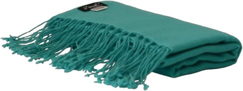 Cashmere Shawl Scarf Handmade 100% Pure Lightweight Oversized (Ceramic Aqua) in Saudi Arabia