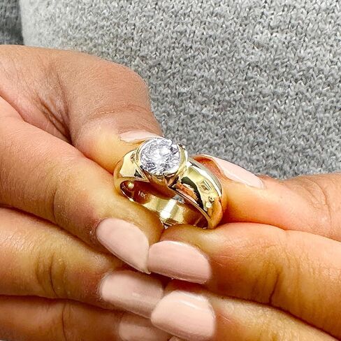 Round Cut Moissanite Engagement Ring Semi Bezel Set In 14k Solid And Heavy Yellow Gold Bridal Ring Women's Solitaire Wedding Ring 1.25ct in Saudi Arabia