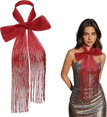 Sparkly Skinny Scarf for Women Bling Lightweight Ladies Scarves Thin Gold Black Scarf for Party Club Prom Daily in Saudi Arabia
