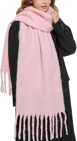 كبير مكتنزة منقوشة وشاح ملون فحص المتضخم الأوشحة السميكة لينة كبيرة الكشمير الصوف الشتاء الدافئة بطانية النساء in Kuwait