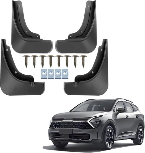 Mud Flaps Splash Guards for Fit for Chevy Equinox 2025 | No Drilling Required Bendable Mud Guards | Front & Rear 4-Piece Set Car Accessories in Saudi Arabia