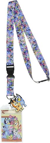 Bluey Lanyard Bingo Treasured Toys Plush Friends Breakaway ID Badge Holder with 2" Rubber Charm in Saudi Arabia