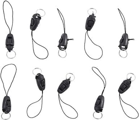 10Pcs Black Detachable Buckle Mobile Phone Accessories, Small Sling Anti-Lost Lanyard Cords, Pendant Buckle Small Sling, Used for Mobile Phone Pendants and Key Chains in Saudi Arabia
