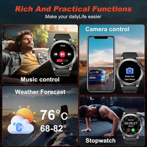 ساعة ذكية للرجال GPS للياقة البدنية: 1.43 بوصة AMOLED Military Make الرد على المكالمات والجري، ساعات رجالية رقمية مقاومة للماء، هاتف Android، iPhone، Samsung، متتبع الخطوات، SpO2، مراقب معدل ضربات القلب in Saudi Arabia