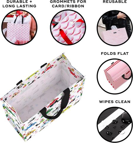 SCOUT Large Package Gift Bag, Large Reusable Gift Bag Measuring 13.5" x 12" x 6" in Kuwait