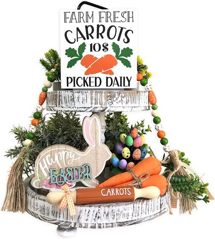 Dazingart ديكورات رمضان ديكور طاولة عيد مبارك للمنزل، رمضان كريم إسلامي، صينية متدرجة ديكور لحفلات المسلمين، ديكور الطاولة مع إكليل من الخرز الخشبي الذهبي مع شرابات (العيد) in Kuwait