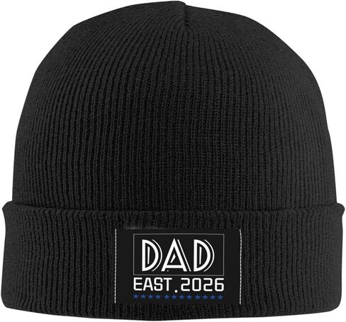 Dad Est. 2026 Beanie Hat Adult Casual Comfy Warm Knit Hat Men Women7 Black in Saudi Arabia