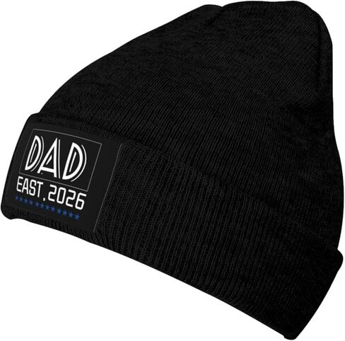 Dad Est. 2026 Beanie Hat Adult Casual Comfy Warm Knit Hat Men Women7 Black in Saudi Arabia