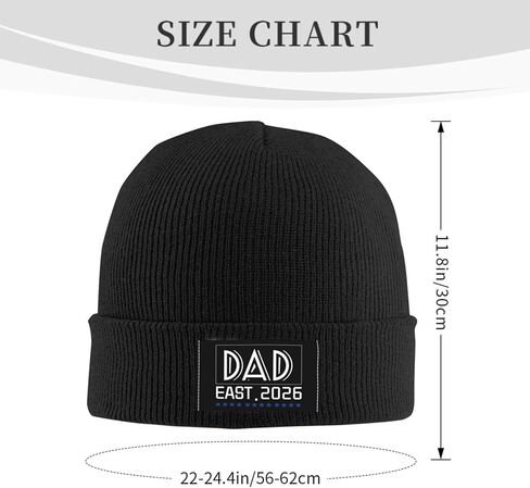 Dad Est. 2026 Beanie Hat Adult Casual Comfy Warm Knit Hat Men Women7 Black in Saudi Arabia