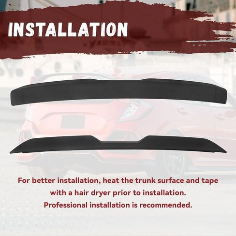 HECASA Rear Trunk Spoiler Compatible with 2008-2017 Dodge Challenger Coupe SRT SXT GT Demon Style Painted Black in Saudi Arabia