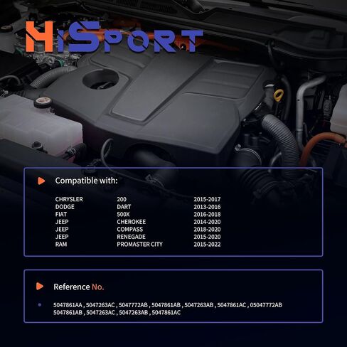 مجموعة مبيت منظم حرارة مبرد المحرك HiSport - متوافق مع جيب شيروكي كرايسلر دودج رام يستبدل 5047772AB 5047263AB in Saudi Arabia
